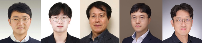 사진 왼쪽부터 편정수 박사,이현승 박사과정,최원호 교수,박상후 교수,김형수 교수.