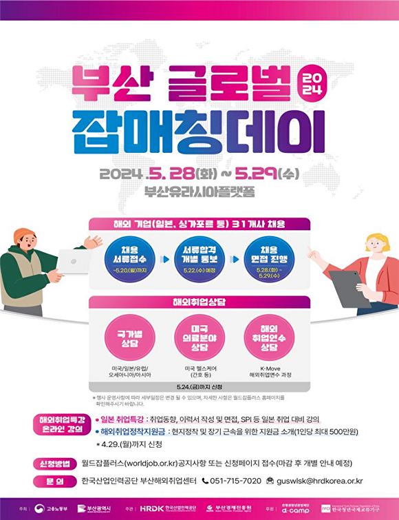 ‘청년 취업의 장’…내달 28~29일 <b>부산 글로벌 잡매칭데이</b>