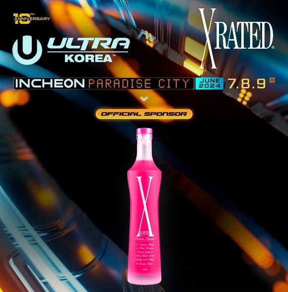 <b>핑크</b> 리큐르 '엑스레이티드', 울트라 뮤직 페스티벌 코리아 2024 메인 스폰서...