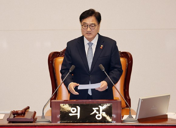 국회의장 "<b>한덕수</b>, <b>대정부질문 불출석</b>…국회 무시"
