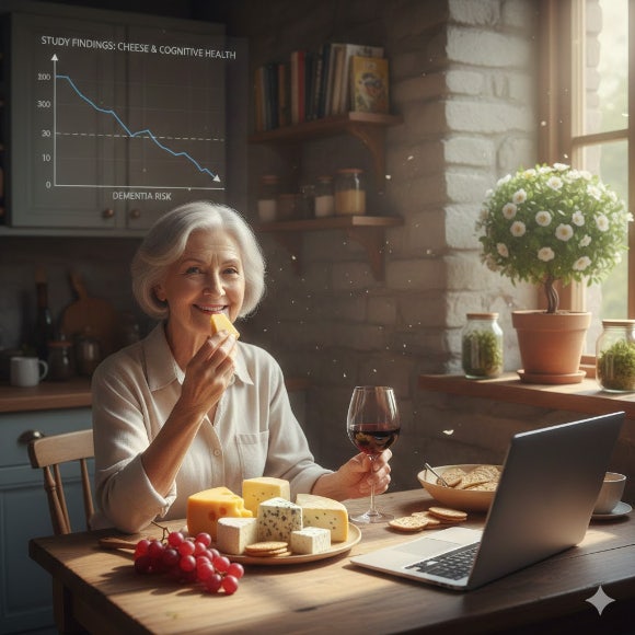 고지방 치즈를 먹으면 치매 위험이 줄어든다는 연구 결과가 나왔다.전문가들은 "특정 음식이 치매 위험을 낮춘다는 결론으로 이어지기에는 '교란 요인'이 너무 많다"고 지적했다.[사진=구글 GEMINI]