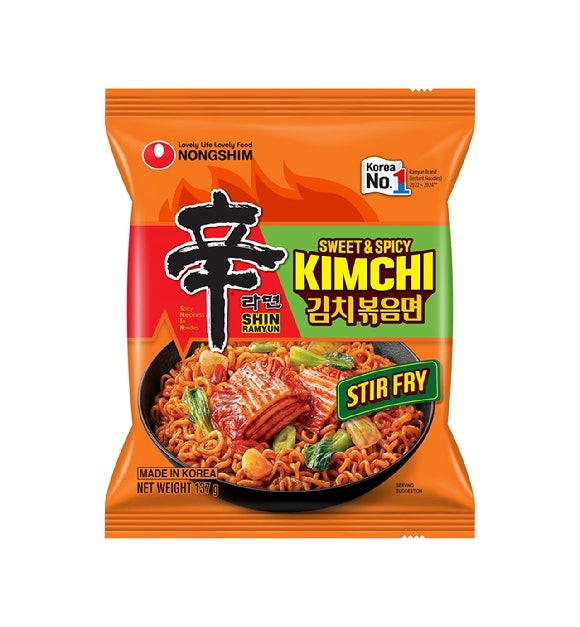 신라면 김치볶음면 수출용 제품.[사진=농심]