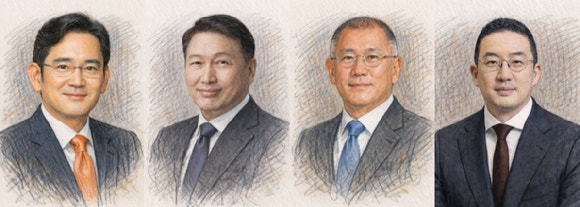 (왼쪽부터) 이재용 삼성전자 회장,<a href=