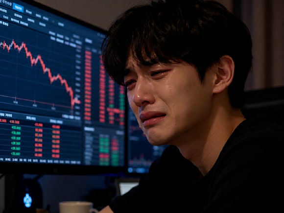 코스피와 코스닥은 전날 상승분을 모두 반납하며 나란히 급락 마감했다.사진은 AI 생성 이미지로,본 기사 내용과 무관.[사진=챗GPT]