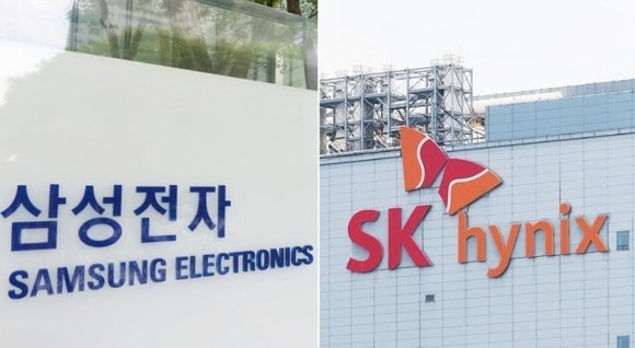 삼성전자(왼쪽)과 SK하이닉스.[사진=연합뉴스]