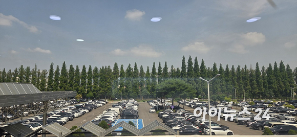 광주 공항 주차장 부지.[사진=박지은 기자]