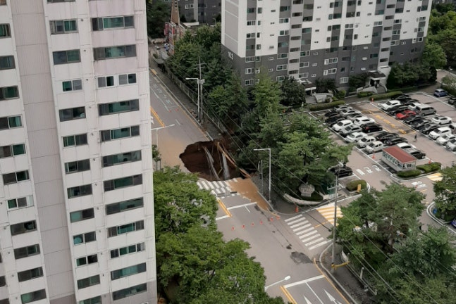 구리 싱크홀, 지하철 터널 굴착 공사가 원인 > 뉴스 정보 03 ...