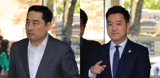 가로세로연구소 운영진인 강용석 변호사(왼쪽)와 김세의 전 MBC 기자(오른쪽). 연합뉴스