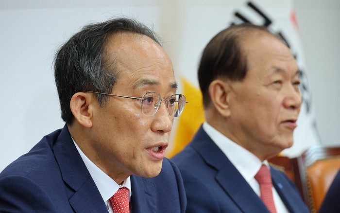 <b>추경호</b> “<b>대통령</b> 거부권 제한은 헌법 부정···결단코 받아들일 수 없어”