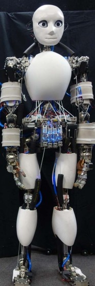 로봇 운전사 ‘무사시’ 모습. 사람의 외형을 빼닮은 로봇인 ‘휴머노이드’이다. 도쿄대 연구진 제공