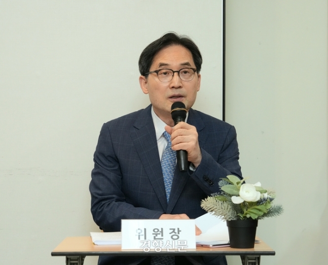 한기정 공정거래위원장이 지난 21일 부산의 한 식당에서 열린 기자간담회에서 모두발언을 하고 있다. 공정위 제공
