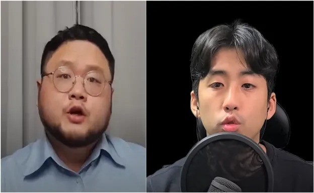 유튜브 구제역을 운영하는 이준희씨(왼쪽)와 유튜브 주작감별사를 운영하는 전국진씨(오른쪽). 유튜브 갈무리
