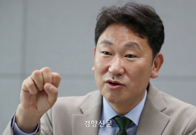 곽상언 더불어민주당 의원이 7월 5일 국회 의원회관에서 인터뷰하고 있다. 박민규 선임기자