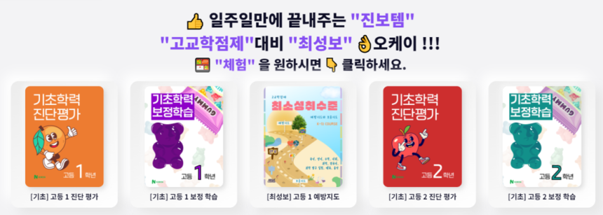 고교학점제 도입 이후 최소성취수준 보충지도 업무를 경감해준다고 홍보하는 B 업체.홈페이지 갈무리