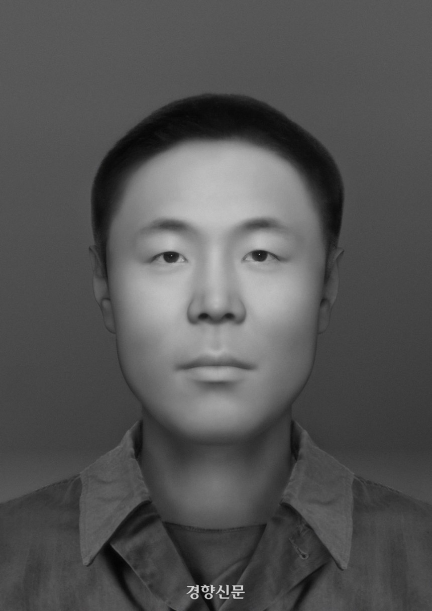 국립과학수사연구소가 고(故) 송영환 일병의 유해를 바탕으로 복원한 송 일병의 얼굴. 국방부 유해발굴감식단 제공