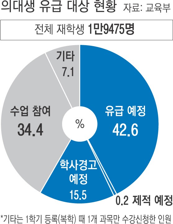 의대생 유급에 ‘24·25·26학번’ 동시 수강 현실화