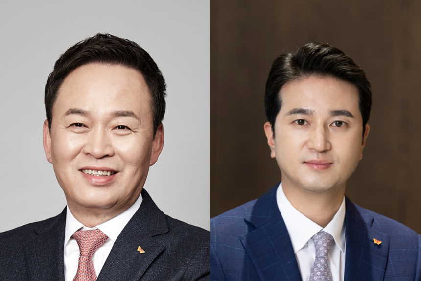 SK이노베이션의 장용호 신임 총괄사장(왼쪽)과 추형욱 신임 대표이사. SK이노베이션 제공.