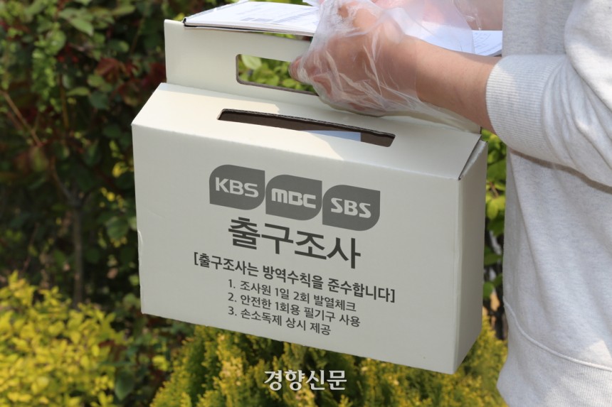 방송 3사의 출구조사함. 한국방송협회 제공