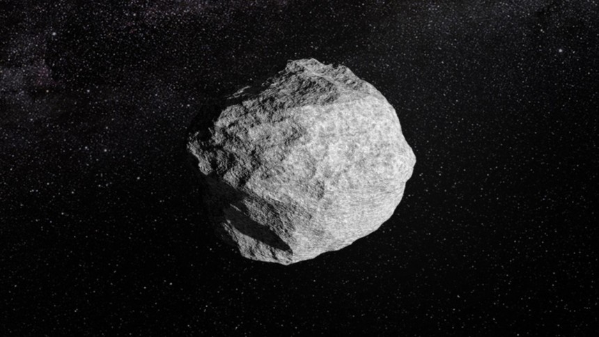 지구에서 약 3억9000만㎞ 떨어진 우주를 날고 있는 소행성 ‘2024 YR4’ 상상도. 유럽우주국(ESA) 제공