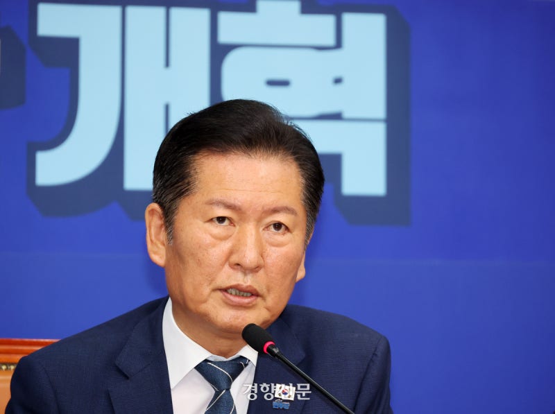 <b>정청래</b> “<b>검찰</b>청 폐지, 차질 없이 9월 내 입법···이 대통령 의지 덕분...