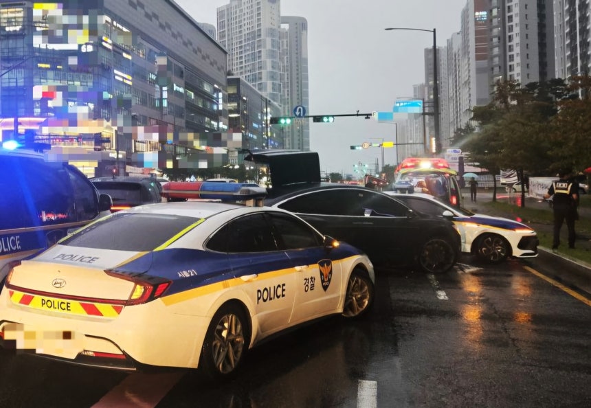 차량 절도범 검거 현장. 연합뉴스 제공