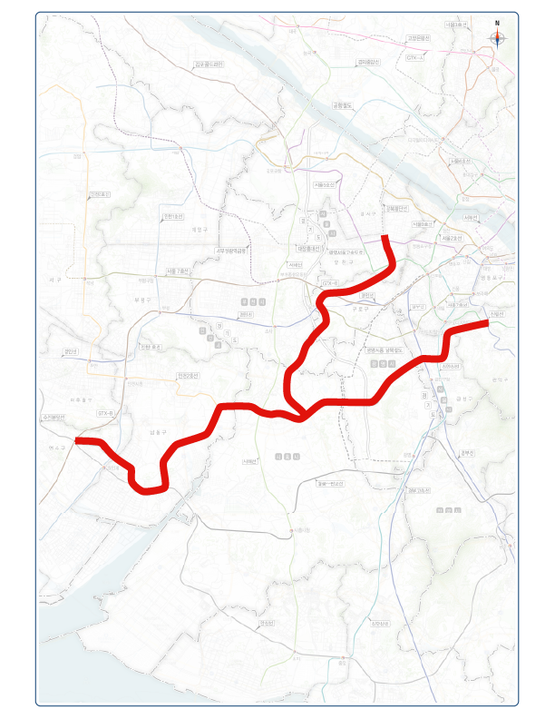 제2경인선 노선도.맹성규 의원실 제공