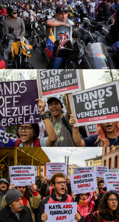“석유 위해 피 흘리지 말라…미국 아웃”, 세계 각국서 ‘동시다발’ 대규모 시위