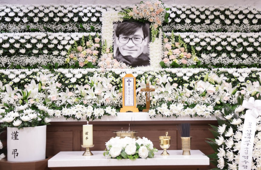 고(故) 안성기 배우의 빈소.사진공동취재단