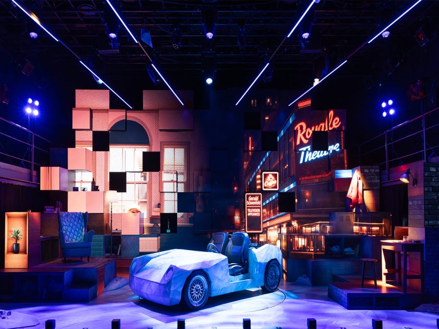 창작뮤지컬 <제임스 바이런 딘> 무대.씨일공일 제공