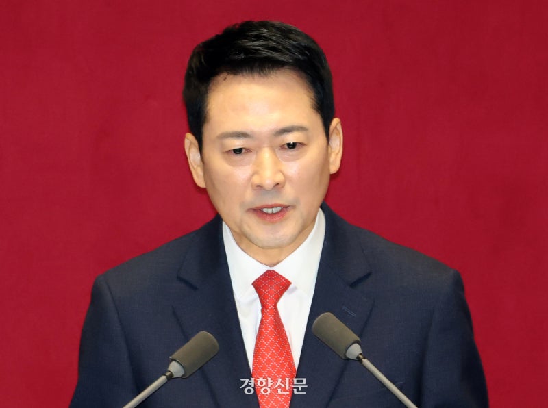 [사설]국익·성찰 없이 ‘MAGA 코드’로 일관한 장동혁 대표연설