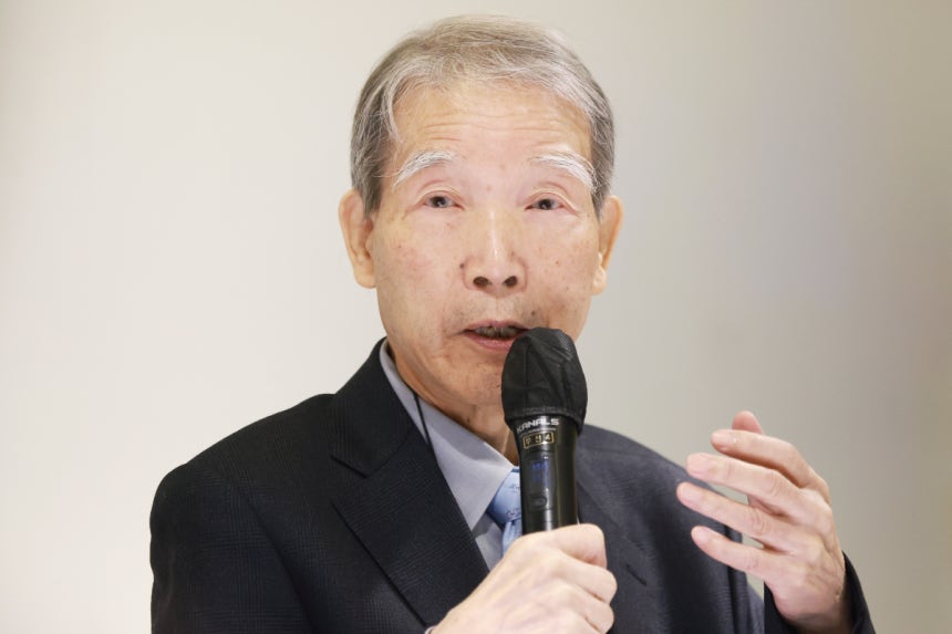 임헌영 국립한국문학관 관장이 9일 서울 중구 컨퍼런스하우스 달개비에서 열린 취임 1개월 기자회견에서 인사말을 하고 있다. 연합뉴스