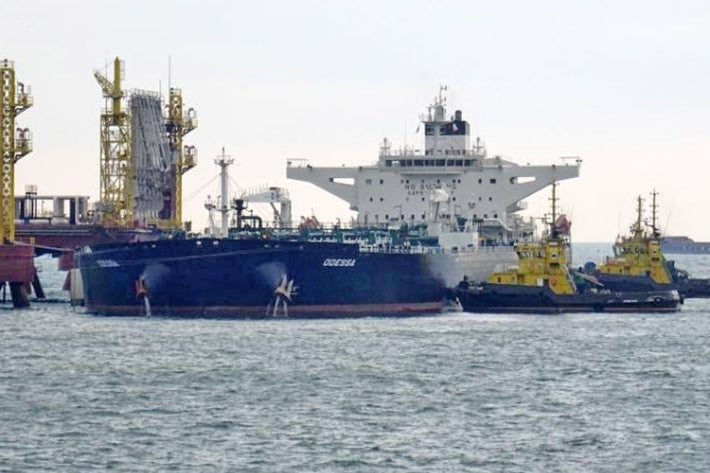 유조선 오데사호. 연합뉴스