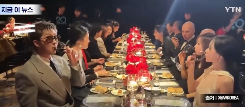 2025년 10월15일 한 패션잡지사가 연 유방암 인식 향상을 위한 자선행사에 참석한 연예인들. YTN 유튜브 채널 갈무리