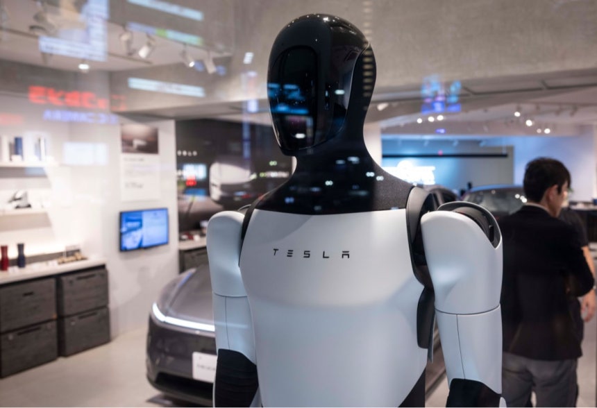 테슬라의 휴머노이드 로봇‘옵티머스.GETTYIMAGES