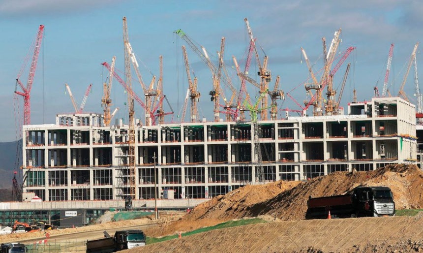 1월 9일 경기 용인시 처인구 원삼면 용인 반도체 클러스터 일반산업단지에서 분주하게 공사가 진행되고 있다. 동아DB