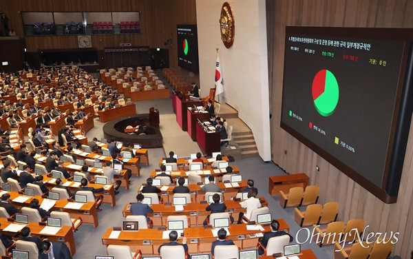 '대통령과 가족 연루 <b>상설특검</b>, 여당 추천 제외' 본회의 <b>통과</b>