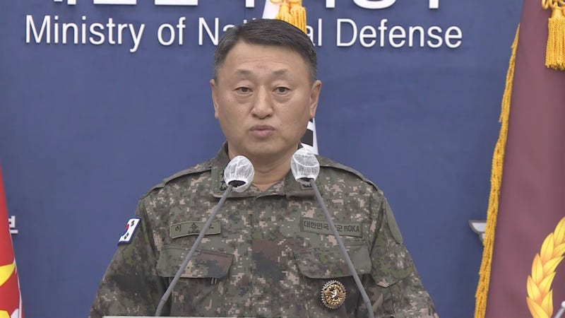 국방부, '<b>무인기</b> <b>평양</b> <b>침투</b>' 연루 의혹 이승오 합참 작전본부장 직무 정...