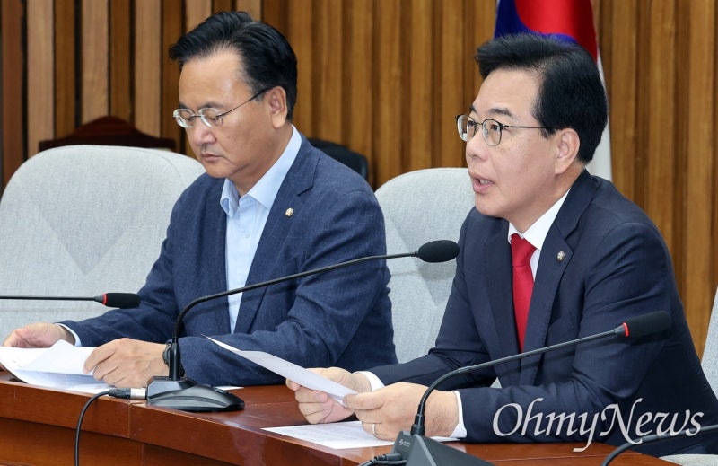 국힘 "<b>특검법</b> 합의안 <b>파기</b>, 이재명 정권 수뇌부 합작 사기극"