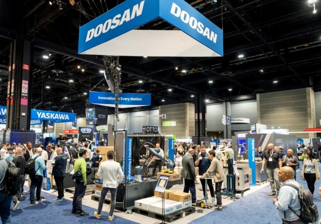 View of the Doosan Robotics booth participating in 'Automate 2024' held in Chicago, USA from 6th to 9th local time. Photo=Doosan Robotics