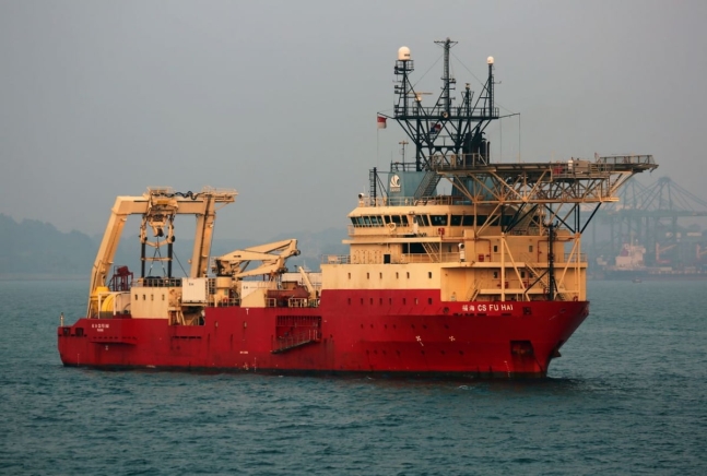 해저 케이블 수리기업 SBSS의 선박.