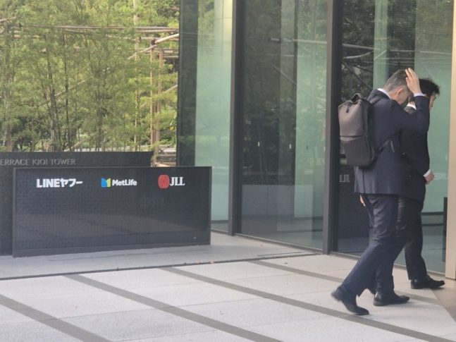 일본 라인 사무실 앞 모습. 사진=한국경제신문