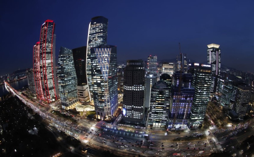 Yeouido Finance Night View。照片=記者Kang Eun -Gu