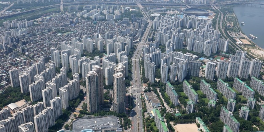 서울 송파구 서울스카이에서 바라본 아파트 단지 모습. 사진=뉴스1