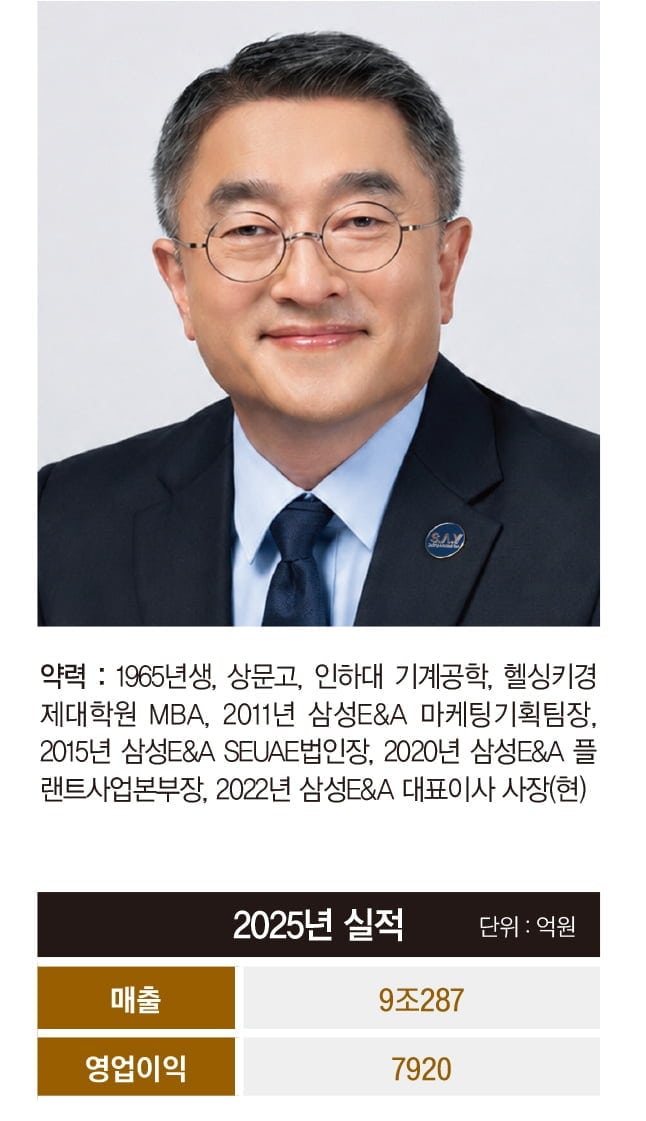 [2026 100대 CEO]남궁홍 삼성E&A 사장, '말보다 실행' 5...