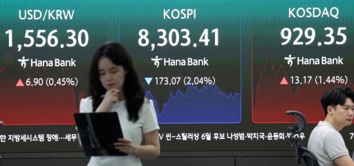 [속보] '반도체 추락'에···코스피 7.9%·코스닥 6.7% 급락