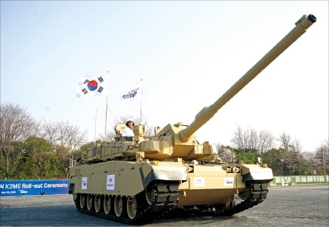 현대로템의 중동형 K2 전차.  현대로템 제공