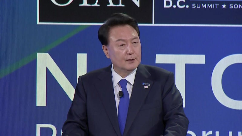 [현장영상+] 윤 <b>대통령</b>, <b>나토 퍼블릭</b>포럼 기조연설