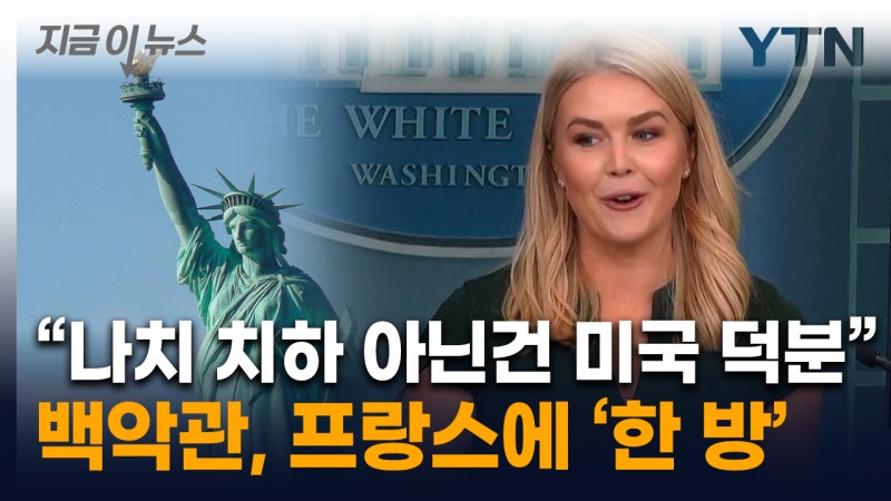 '자유의 여신상' 반환 요구에 <b>백악관</b> "美 덕분에 <b>프랑스</b> '<b>독일어</b>' 안 써...