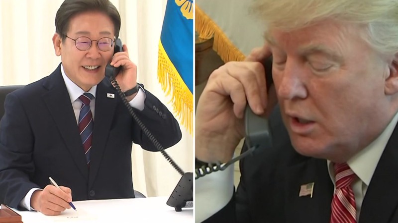 이 대통령, 트럼프와 첫 통화...'실용 외교' <b>시동</b>