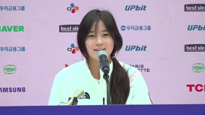 스노보드 금메달리스트 최가온 기자회견